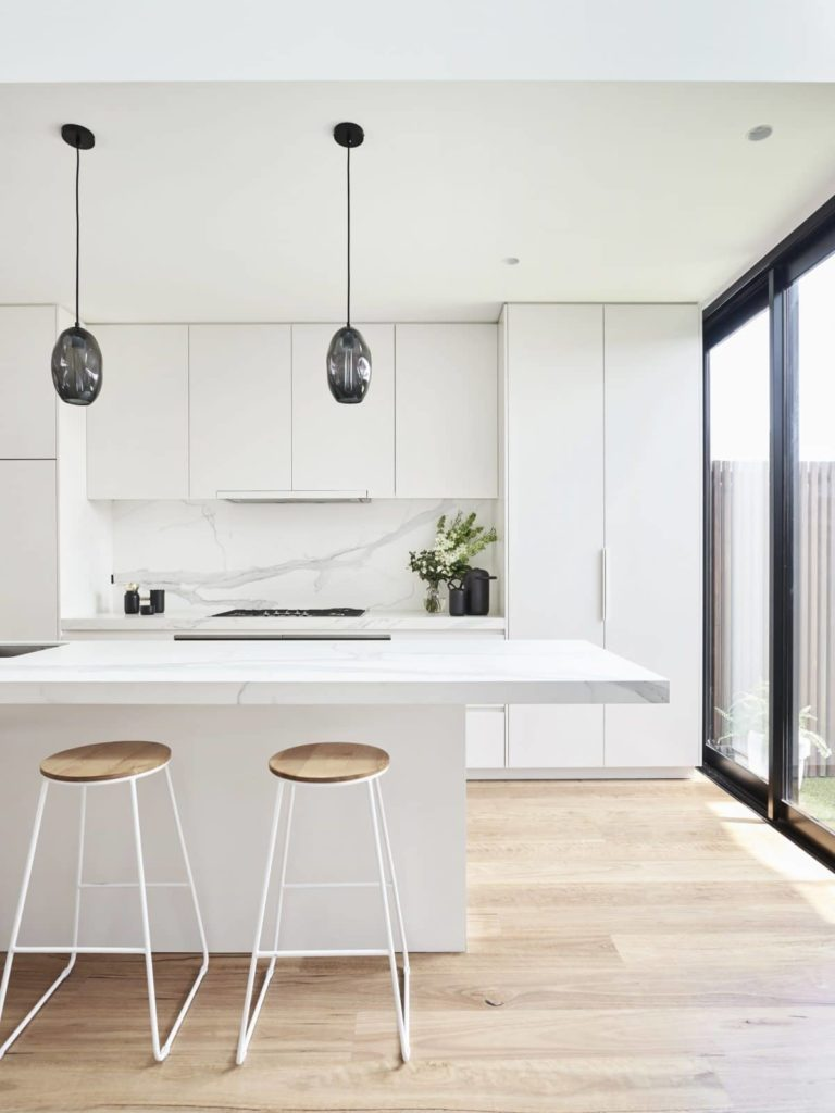 All-White minimalist kitchen design