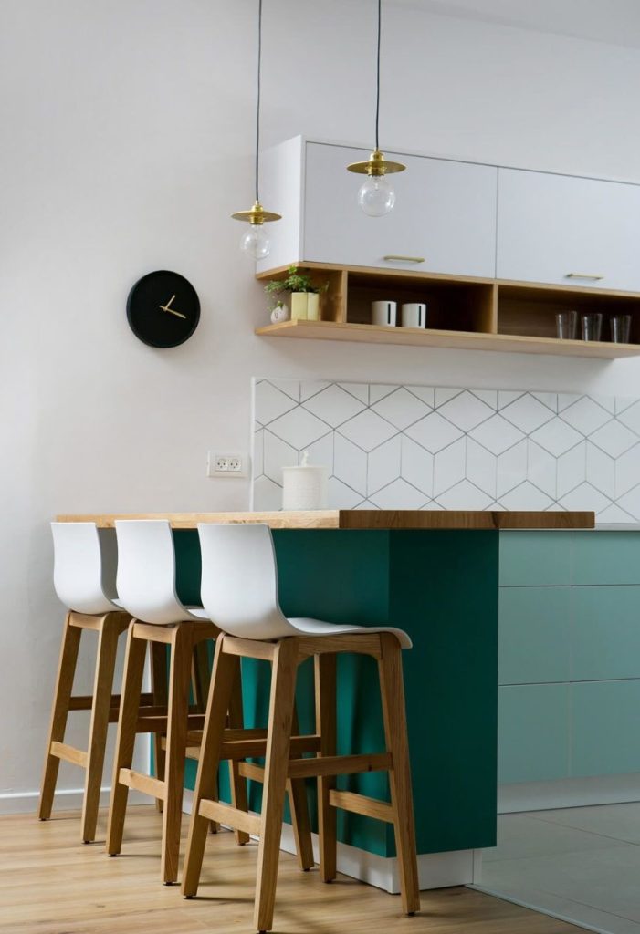 Small kitchens bold colors