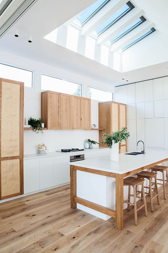 Bright modern farmhouse style kitchen