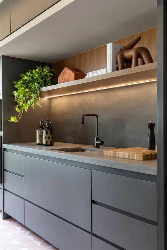 Gray cabinets