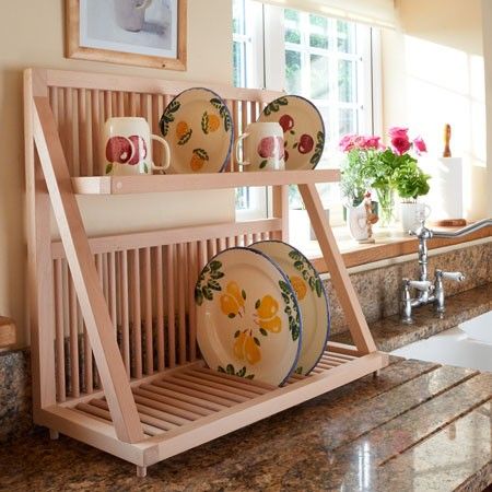 Wooden dish rack