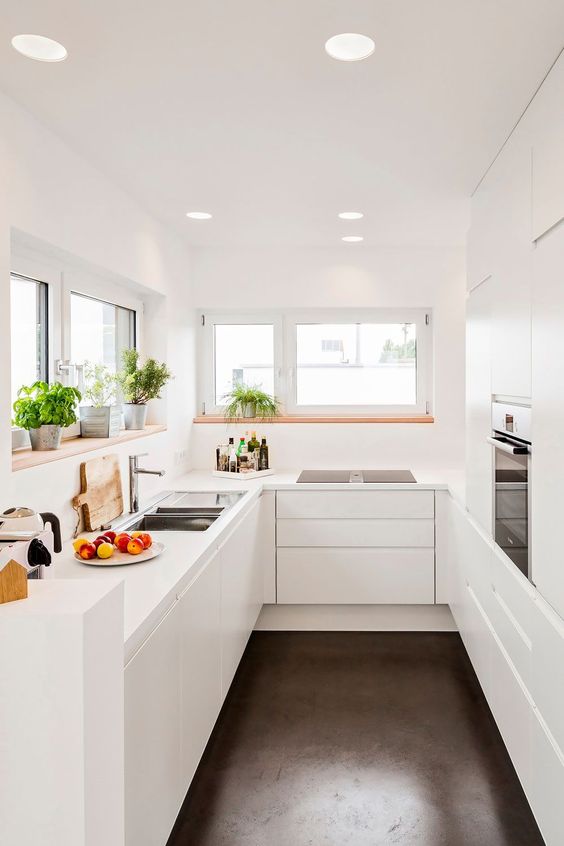 Make a small kitchen larger with brighter colors