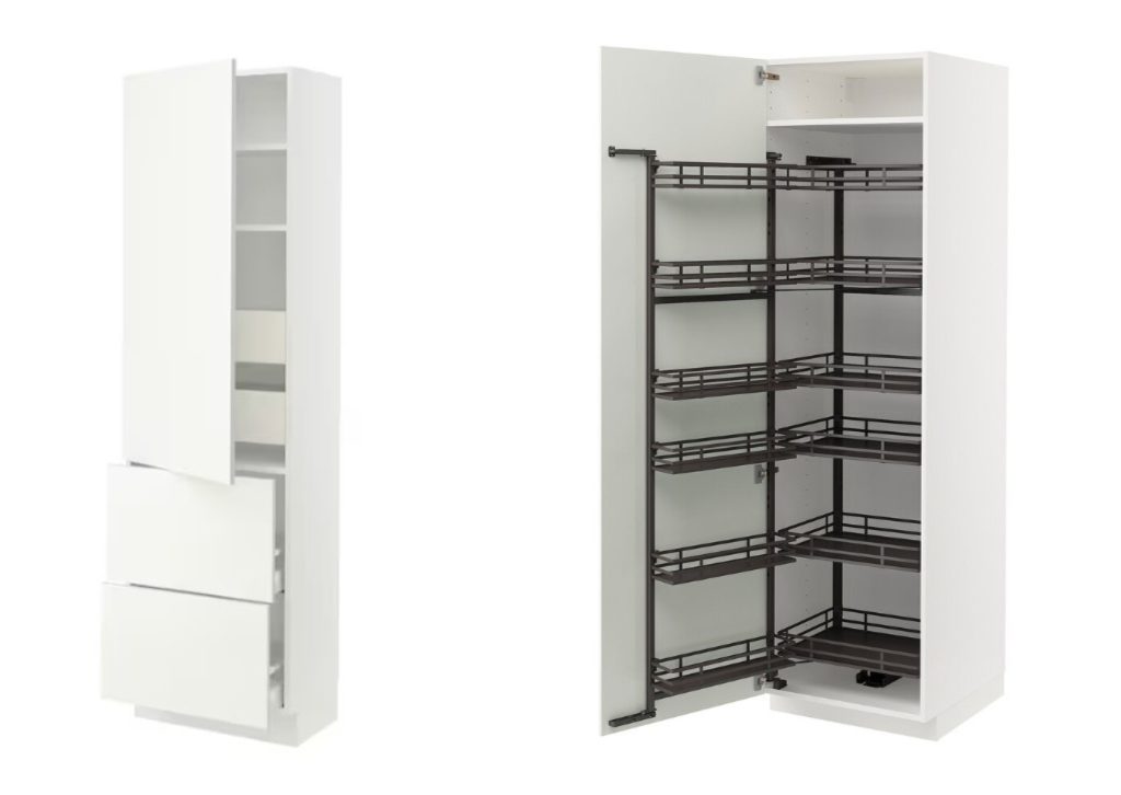 Ikea kitchen tall cabinets METOD system