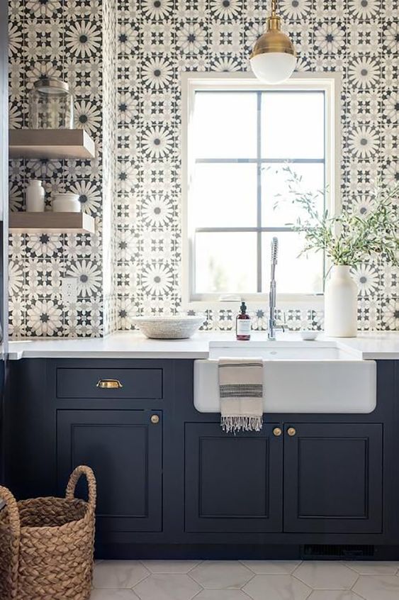 Tile kitchen wallpaper