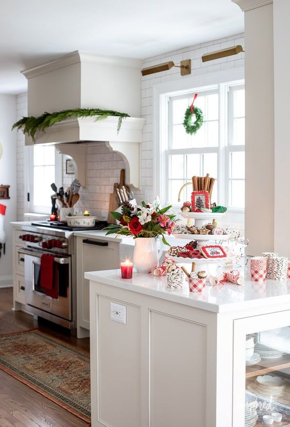 Christmas kitchen range hood and holiday baking