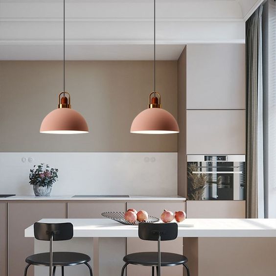 Bold color pendant lights