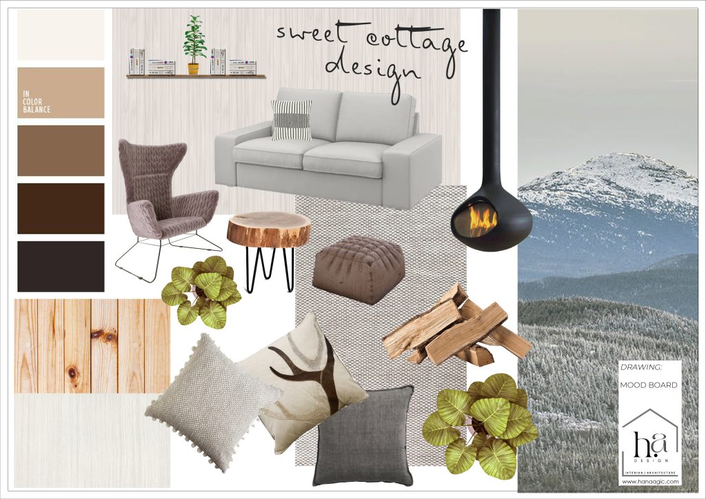 Wooden house mood board